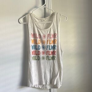 Graphic Tank Top - White
